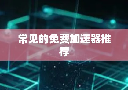 常见的免费加速器推荐 常见的免费加速器推荐