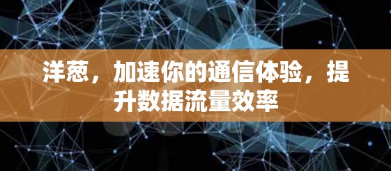 洋葱，加速你的通信体验，提升数据流量效率