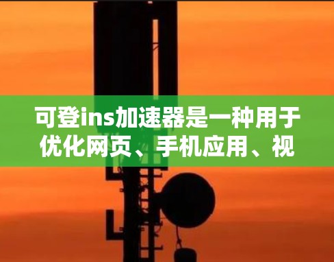 可登ins加速器是一种用于优化网页、手机应用、视频和视频流速度的工具。它提供免费版和付费版两种版本，各有不同的功能和限制