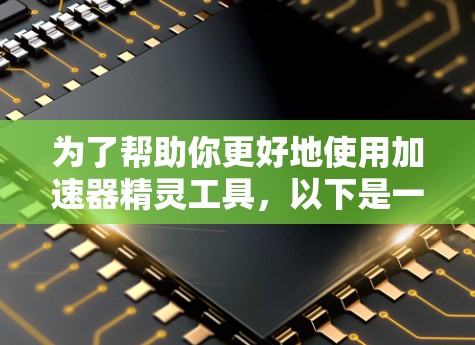 为了帮助你更好地使用加速器精灵工具,以下是一个详细的步骤指南