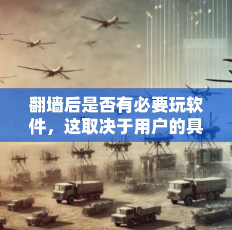翻墙后是否有必要玩软件,这取决于用户的具体需求、使用的翻墙软件以及翻墙后的网络环境。以下是对这个问题的分步解释和总结 翻墙后是否有必要玩软件,这取决于用户的具体需求、使用的翻墙软件以及翻墙后的网络环境。以下是对这个问题的分步解释和总结