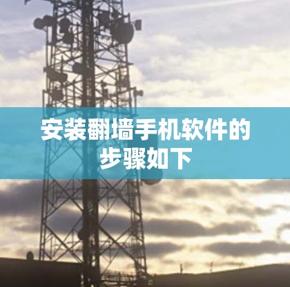 安装翻墙手机软件的步骤如下