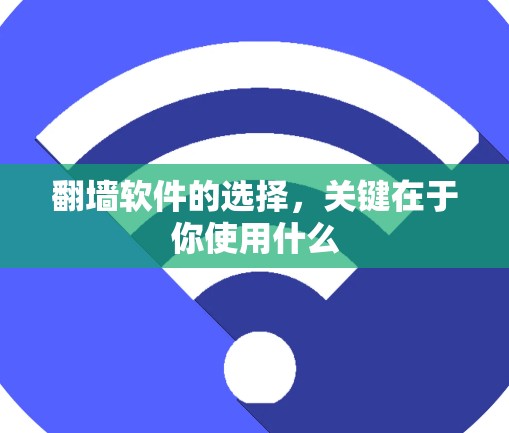 翻墙软件的选择,关键在于你使用什么 翻墙软件的选择,关键在于你使用什么