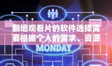 翻墙观看片的软件选择需要根据个人的需求、资源类型和使用场景来决定。以下是一些综合考虑的因素和推荐 翻墙观看片的软件选择需要根据个人的需求、资源类型和使用场景来决定。以下是一些综合考虑的因素和推荐