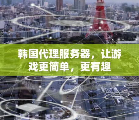 韩国代理服务器，让游戏更简单，更有趣