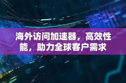 海外访问加速器,高效性能,助力全球客户需求 海外访问加速器,高效性能,助力全球客户需求