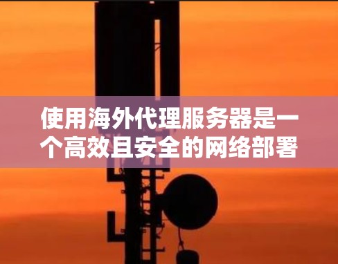 使用海外代理服务器是一个高效且安全的网络部署方法,适合在服务器部署、应急和长时间运行时使用。以下是对海外代理服务器的详细指南