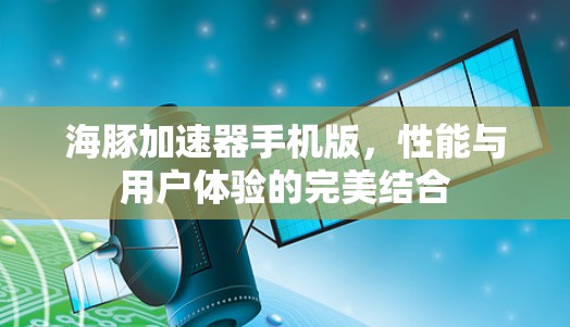 海豚加速器手机版,性能与用户体验的完美结合