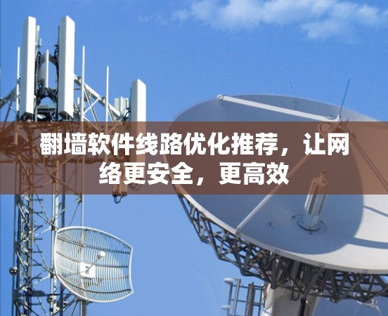 翻墙软件线路优化推荐,让网络更安全,更高效