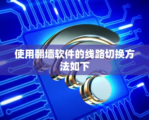 使用翻墙软件的线路切换方法如下