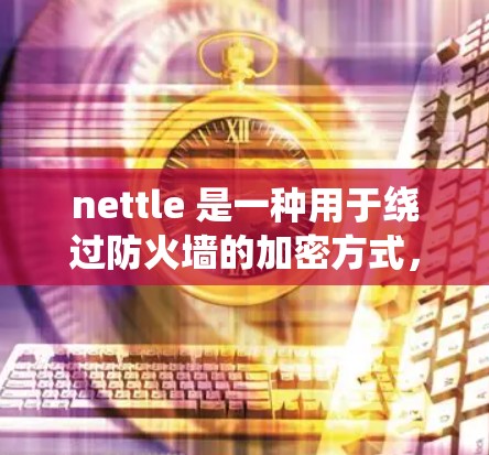 nettle 是一种用于绕过防火墙的加密方式,支持多种操作系统和设备类型。它通过加密传输将网络流量加密,使得即使绕过防火墙,也可以访问外部网站和资源 nettle 是一种用于绕过防火墙的加密方式,支持多种操作系统和设备类型。它通过加密传输将网络流量加密,使得即使绕过防火墙,也可以访问外部网站和资源