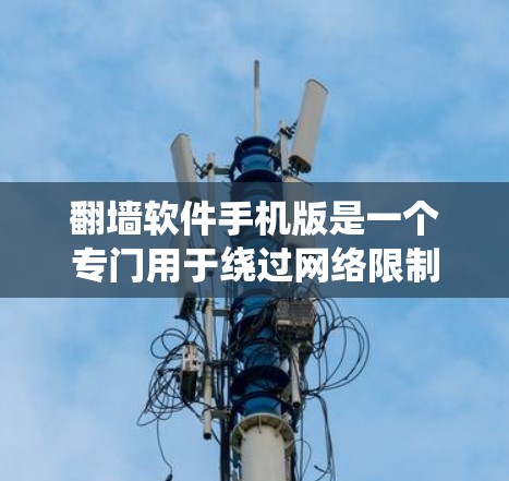 翻墙软件手机版是一个专门用于绕过网络限制和访问非法网站的手机应用程序。以下是对翻墙软件的详细介绍 翻墙软件手机版是一个专门用于绕过网络限制和访问非法网站的手机应用程序。以下是对翻墙软件的详细介绍