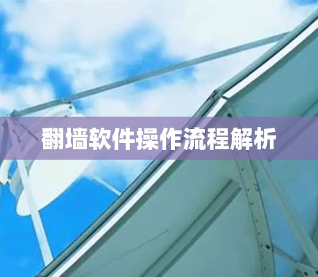 翻墙软件操作流程解析