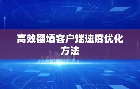 高效翻墙客户端速度优化方法