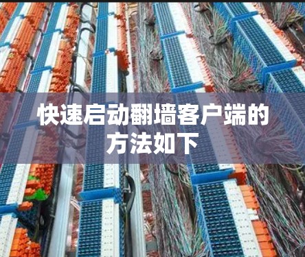 快速启动翻墙客户端的方法如下