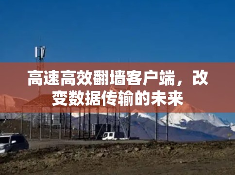 高速高效翻墙客户端,改变数据传输的未来 高速高效翻墙客户端,改变数据传输的未来