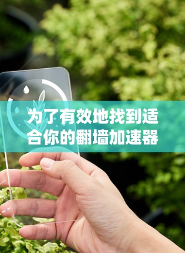 为了有效地找到适合你的翻墙加速器，以下是一个系统化的指南，帮助你做出明智的选择