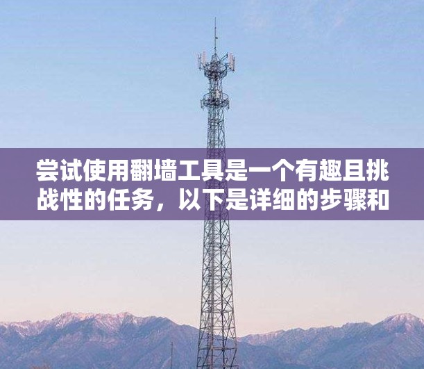 尝试使用翻墙工具是一个有趣且挑战性的任务,以下是详细的步骤和解释 尝试使用翻墙工具是一个有趣且挑战性的任务,以下是详细的步骤和解释