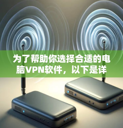 为了帮助你选择合适的电脑VPN软件，以下是详细的建议