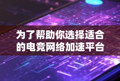 为了帮助你选择适合的电竞网络加速平台，以下是对关键信息的整理和总结