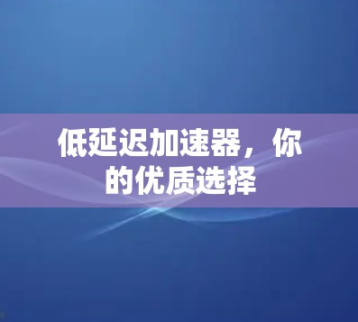 低延迟加速器，你的优质选择