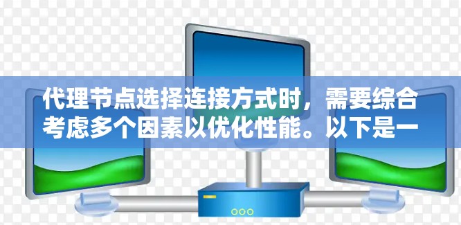 代理节点选择连接方式时,需要综合考虑多个因素以优化性能。以下是一个总结的步骤指南 代理节点选择连接方式时,需要综合考虑多个因素以优化性能。以下是一个总结的步骤指南