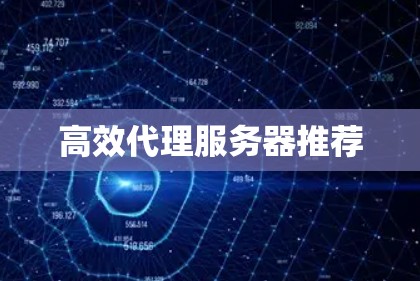 高效代理服务器推荐