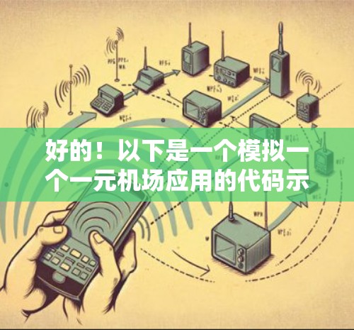 好的!以下是一个模拟一个一元机场应用的代码示例,您可以根据需要进行调整和优化。这个示例是一个简单的机场入口模拟器,能够帮助用户快速体验机场的环境 好的!以下是一个模拟一个一元机场应用的代码示例,您可以根据需要进行调整和优化。这个示例是一个简单的机场入口模拟器,能够帮助用户快速体验机场的环境